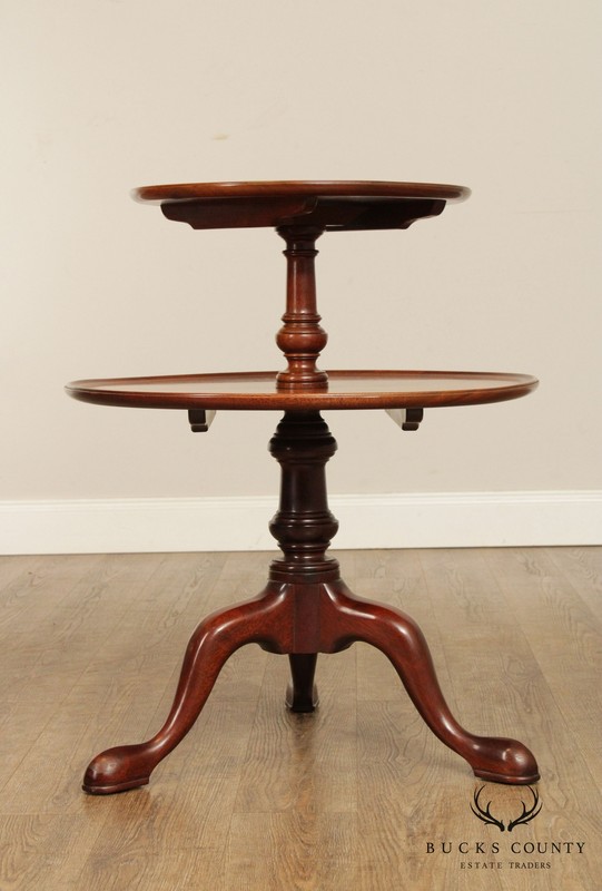 Kittinger Mahogany Queen Anne 2 Tier Dumbwaiter Side Table gallery
