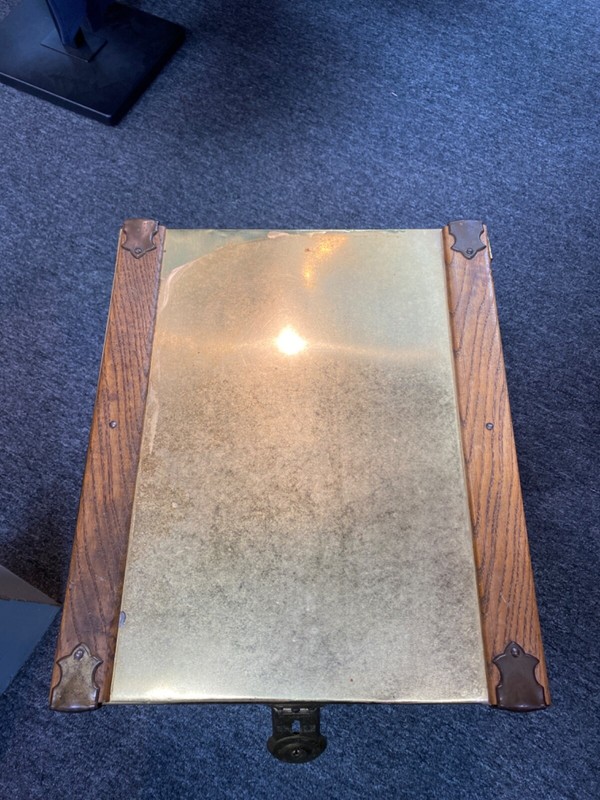 Dresher Vintage cedar/ brass storage/ accent side table gallery