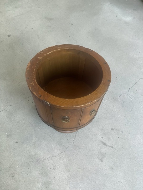 Union National Marble-Top Drum Table / Accent Cabinet gallery
