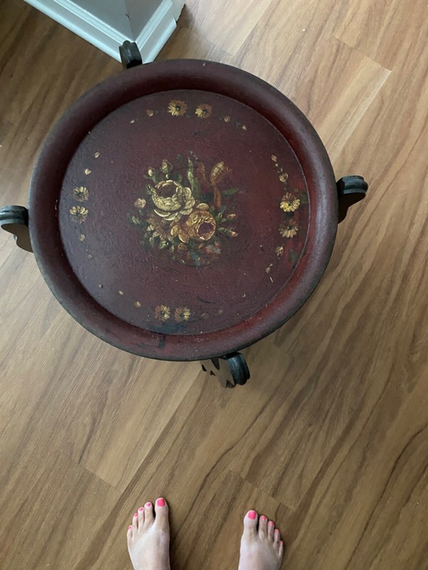 French Antique Roses Napoleon III Tray Table gallery