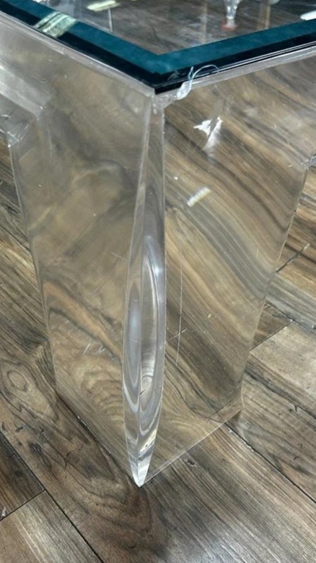 Les Prismatiques Acrylic Coffee Table Base with Glass Top gallery