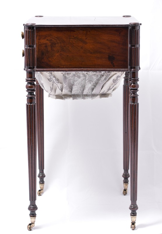 Antique American Federal Work Table/Sewing Stand, Boston,Seymour,Mahogany 1810 gallery
