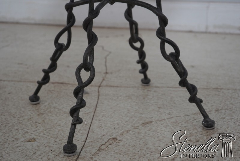 65934EC: Round Marble Overlay Top Iron Base Lamp Table gallery