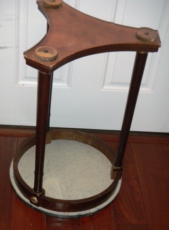 Vintage Bombay Company Regency-Style Accent Table with Green Marble Top gallery