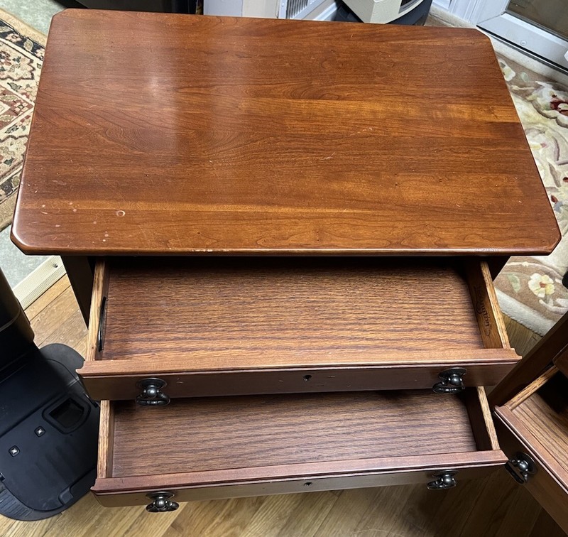 Bob Timberlake Cherry 2 Drawers Side/ End Table - Set Of 2 gallery