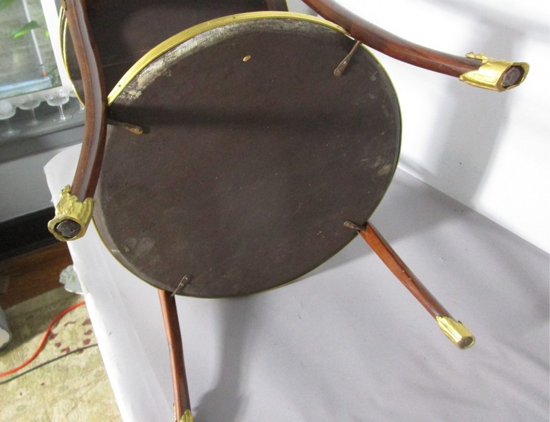Finest Antique FRENCH ART NOUVEAU Tea Table Rosewood & Rare Marble, circa 1900 gallery