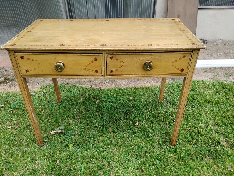 Antique Solid Wood Writing Table
