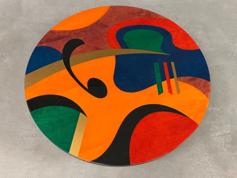 Benjamin Le Memphis Style Round 42” Coffee Table gallery