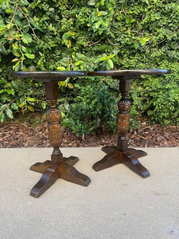 A Pair of Jacobean Design Wine Tables/Side Tables/End Tables gallery