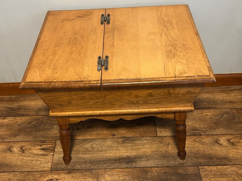 50s VTG Mid-century Heywood-Wakefield dough box side table #1223 24.75x21x20” gallery