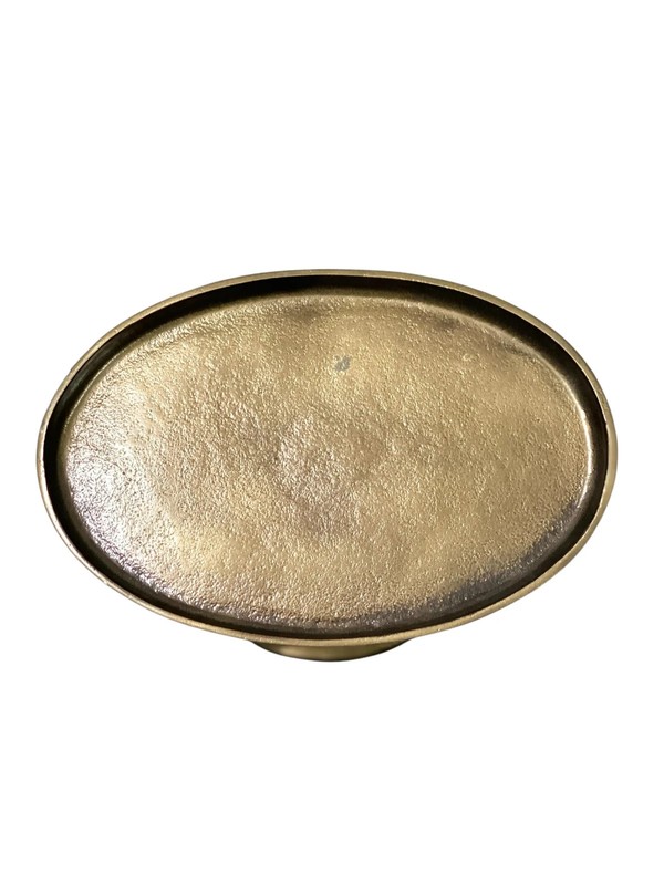 Luxury Handmade Aluminium Oval Side & Drink Table Antique Brass Finish gallery