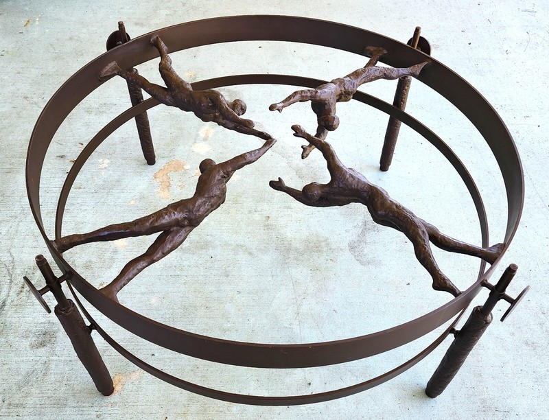 Bronze Cocktail Coffee Table Semi Nude Women Sculpture gallery