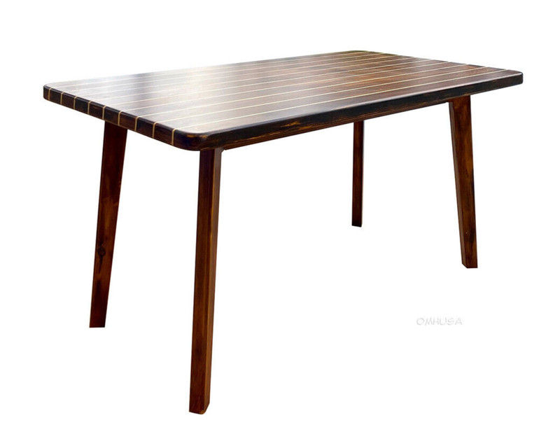 Nautical Dining & Kitchen Table 50" Cedar Wood Chris Craft Deck Style Furniture gallery
