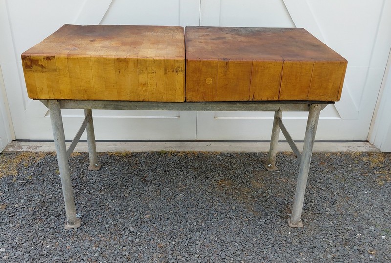 Vintage Butcher’s Table Butcher Block Table