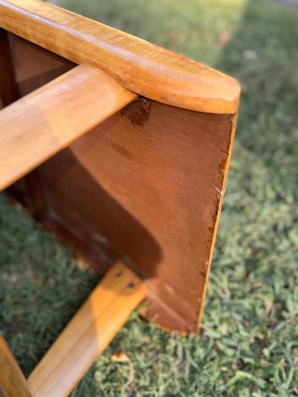Heywood-Wakefield Mid-Century Modern Side Table, Two-Tiered Solid Wood gallery