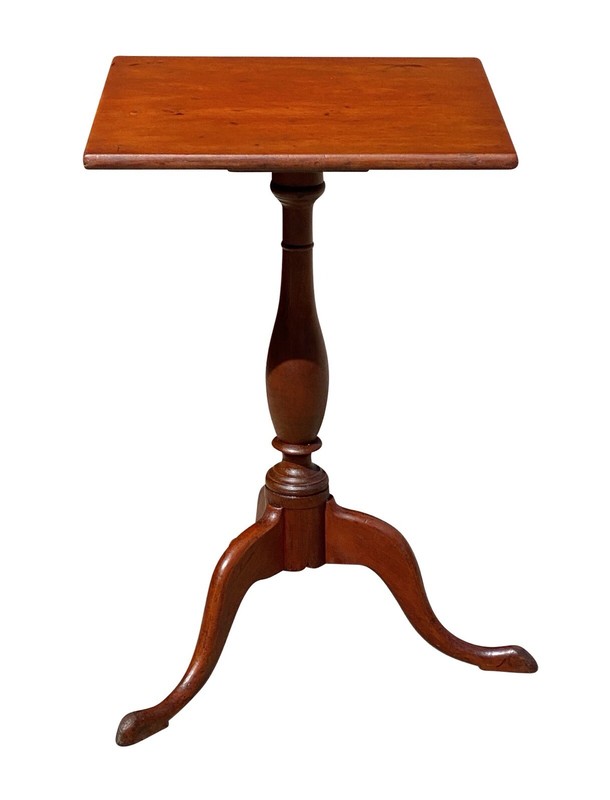 Antique Queen Anne Cherry Candlestand / End Table gallery