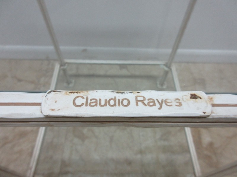 Claudio Rayes Wrought Iron Hand Made Italian Lamp End Table B gallery