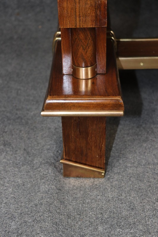 French Art Deco Bronze Mounted Dining Table Attributed to Jules Leleu gallery