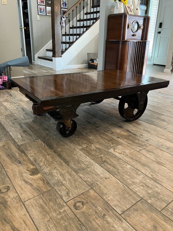 railroad cart coffee table gallery