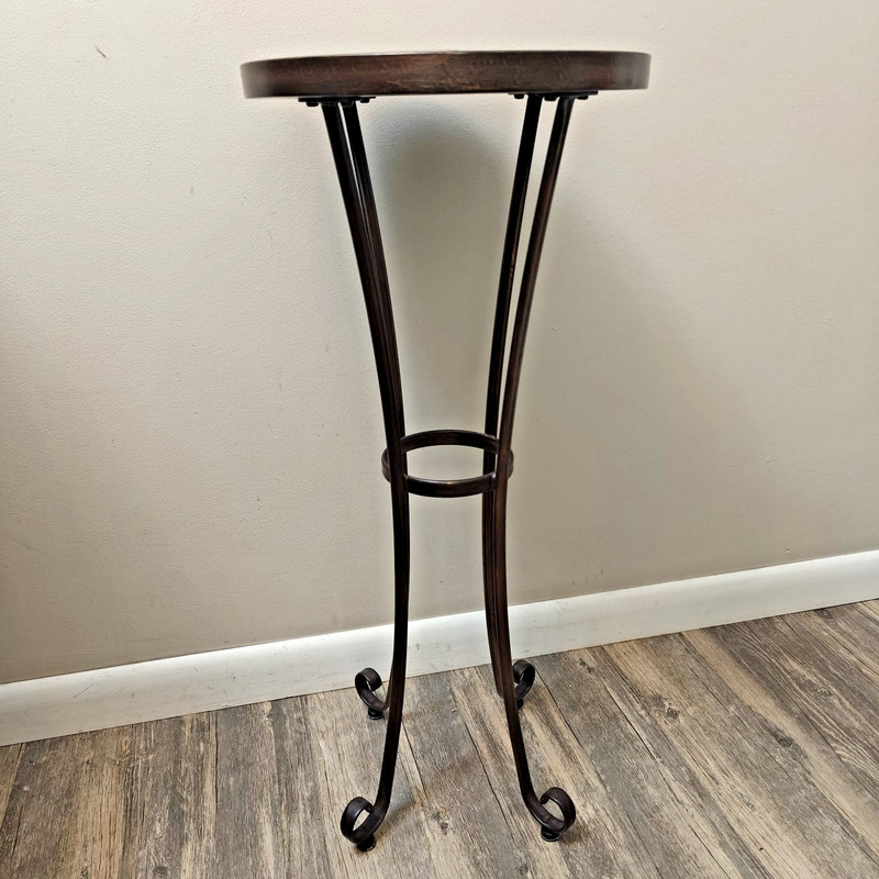 Vintage Pier One Metal Tile Top Plant Stand gallery
