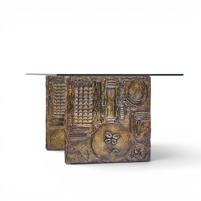 Adrian Pearsall for Craft Associates Midcentury Brutalist Glass Top Dining Table gallery