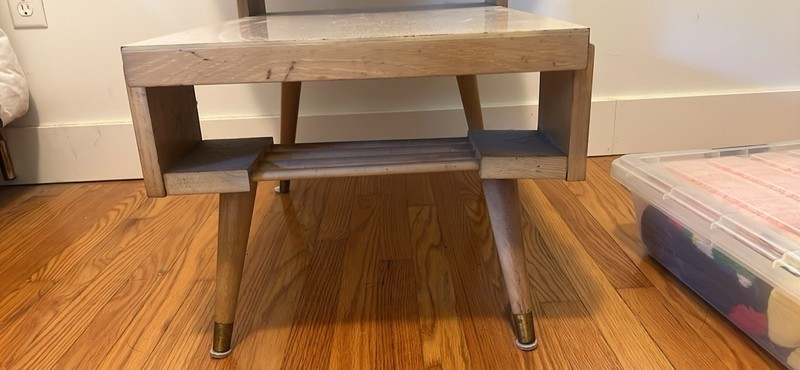 1950s Mid-Century Modern MCM Atomic Blonde End Table Nightstand (my grandmas)
