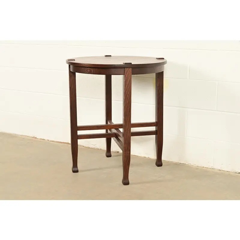 Miller Cabinet Co. Mission Oak Arts & Crafts Side Table, Newly Refinished