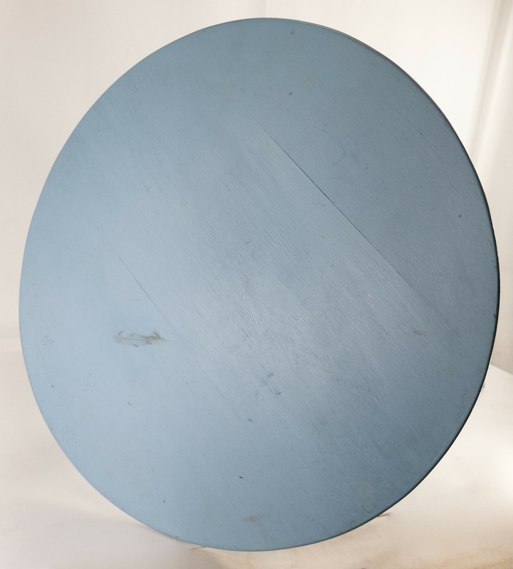 Antique Baby Sky Blue Painted Round Table Candlestand Shabby Chic Decorative gallery