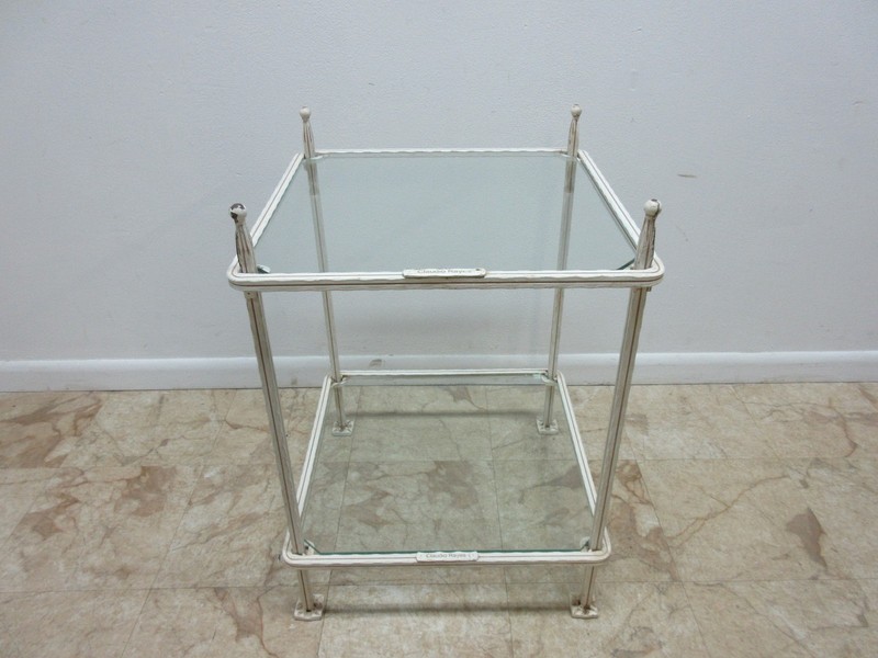 Claudio Rayes Wrought Iron Hand Made Italian Lamp End Table B gallery
