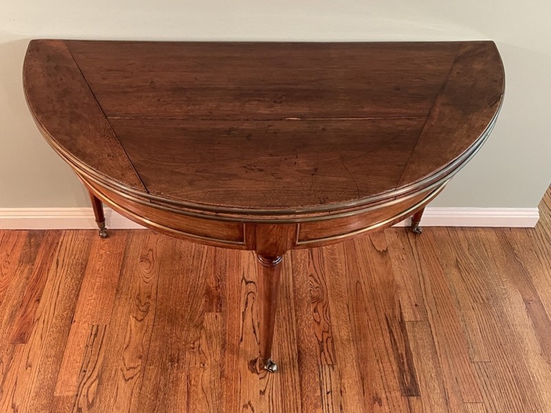 Antique English Regency Style Mahogany Circular Game Table And Bronze Mount gallery