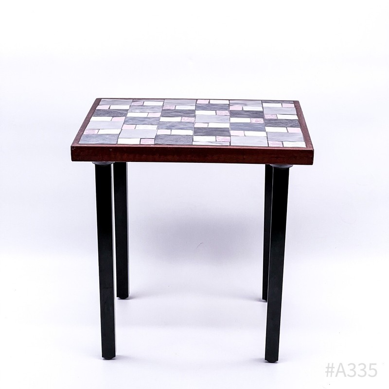 Vintage Mosaic Flower Planter Side Table Wooden | 31x31x32cm gallery