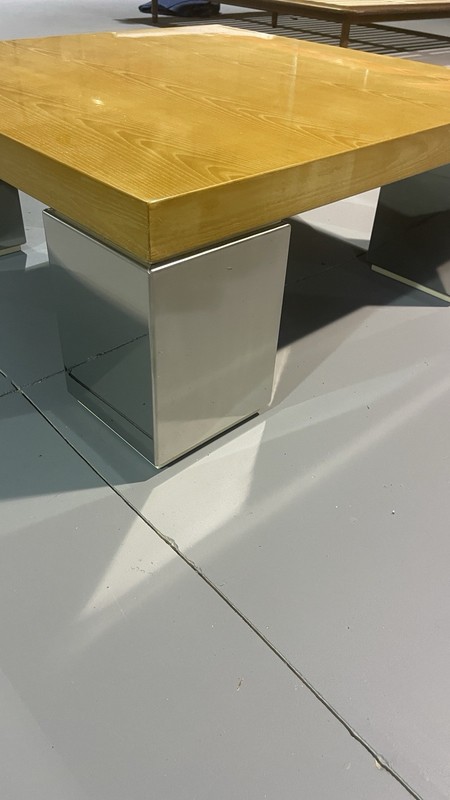 Mid Century Modern Milo Baughman for Thayer Coggin Style Square Coffee Table gallery