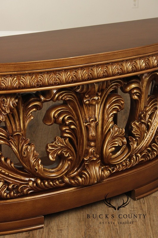 Rococo Revival Carved And Gilt Console Table gallery