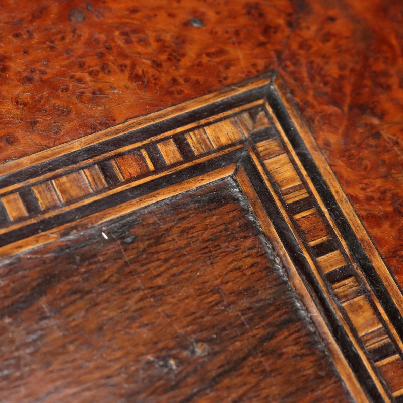 Antique Side Table Beech Metal Italy XX Century Original gallery