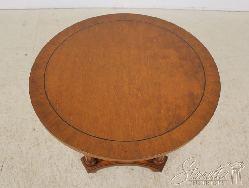 56062EC: Round Neoclassical Walnut Lamp Table gallery