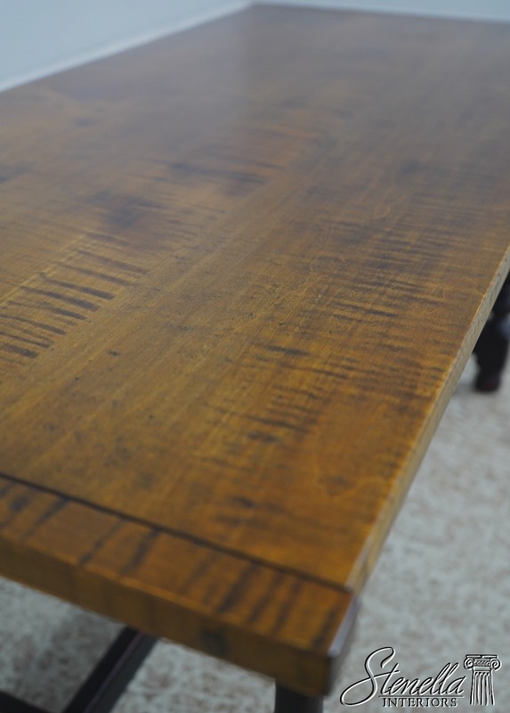 L72585: Tiger Maple Top Black Base Coffee Table gallery