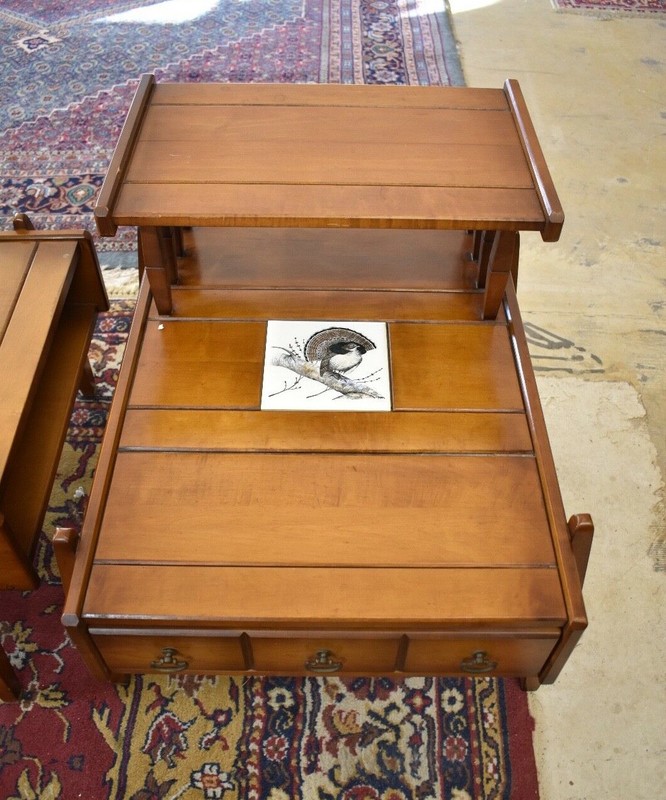 Mid Century Vintage Parlor Set Coffee Table And End Table gallery