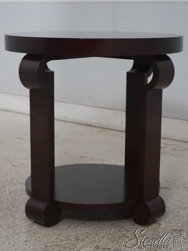 L70496: KINDEL Dorothy Draper 5th Avenue Mahogany Lamp Table gallery