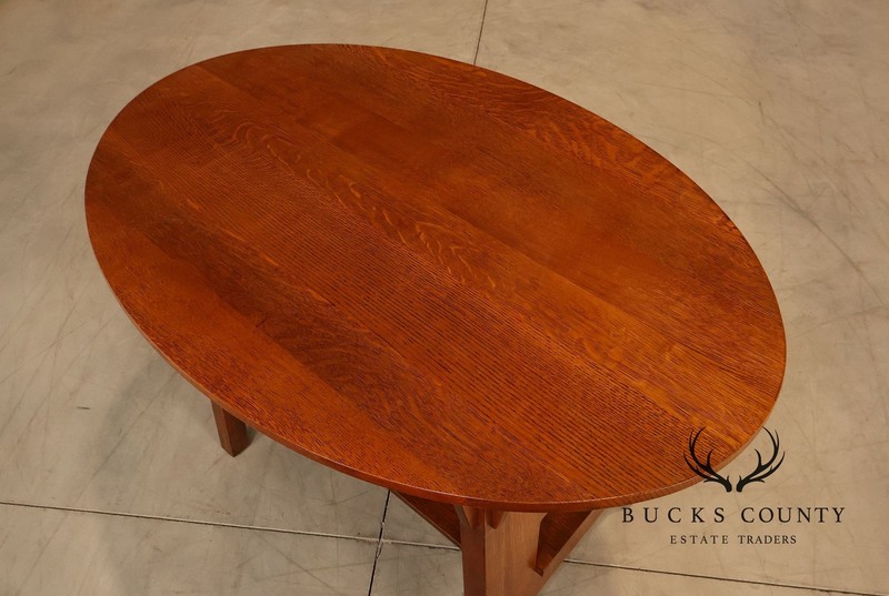 Stickley Mission Collection Oak Limbert Library Table gallery