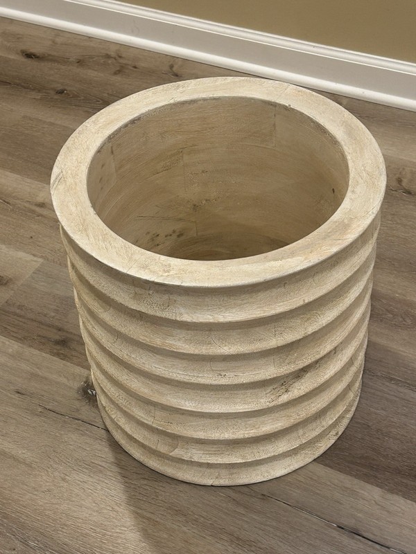 Pair Of Palecek End Tables/Storage Stools Or Planters gallery
