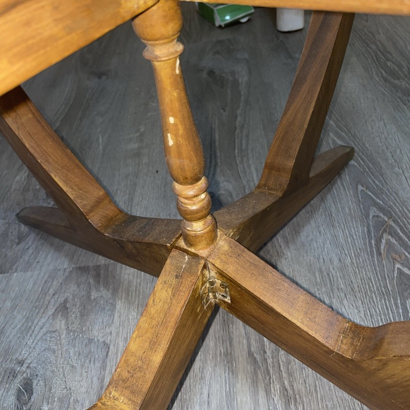 VTG Mid-Century Modern Spider Leg Tray Table Folding Base Brass Tips No Tray MCM gallery