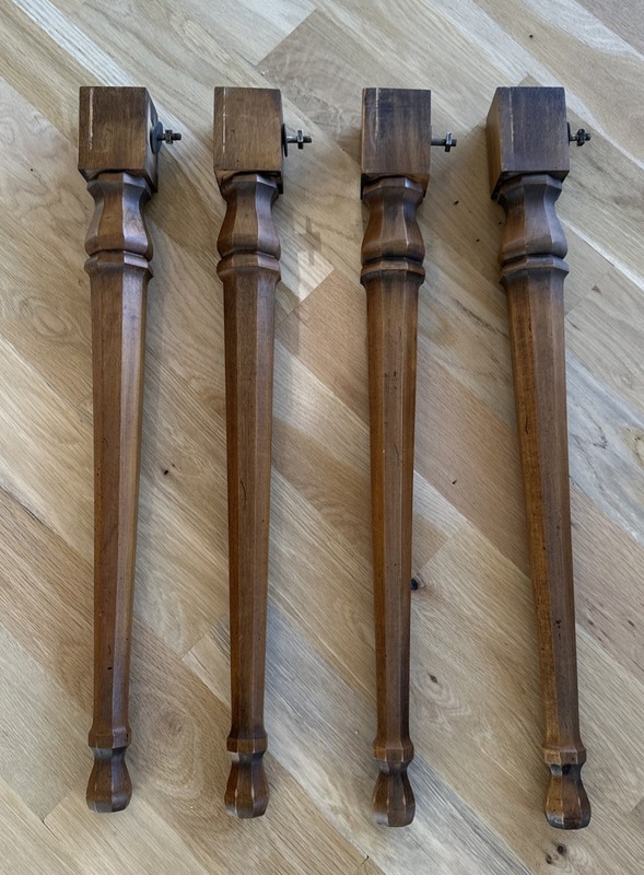 Set of 4 Solid Wood Dining Kitchen Table Legs 28.5″ tall