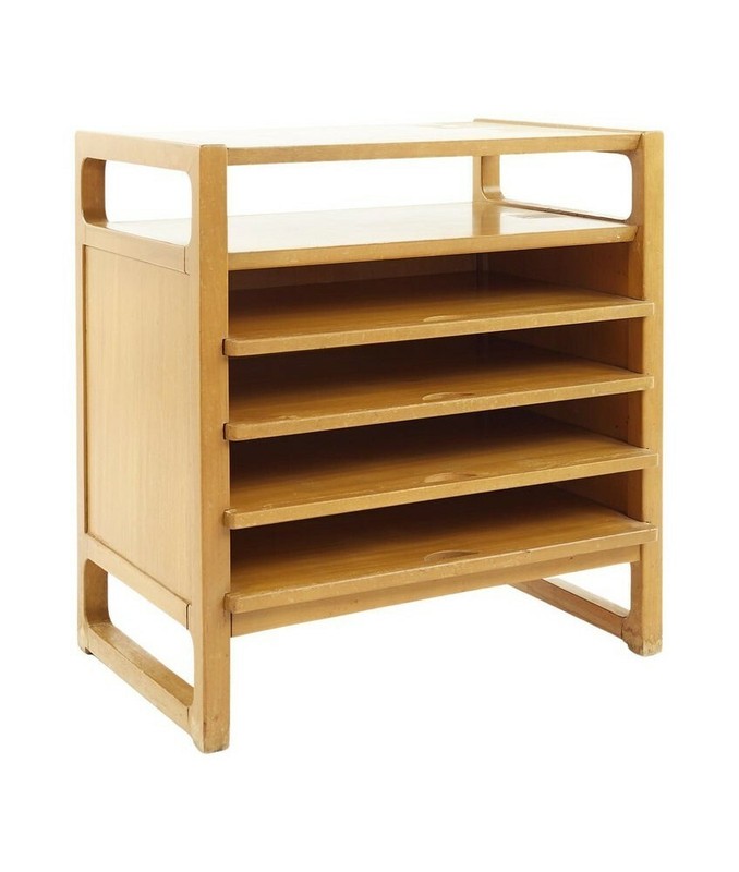Edward Wormley for Drexel Precedent Mid Century Elm Magazine Library Table