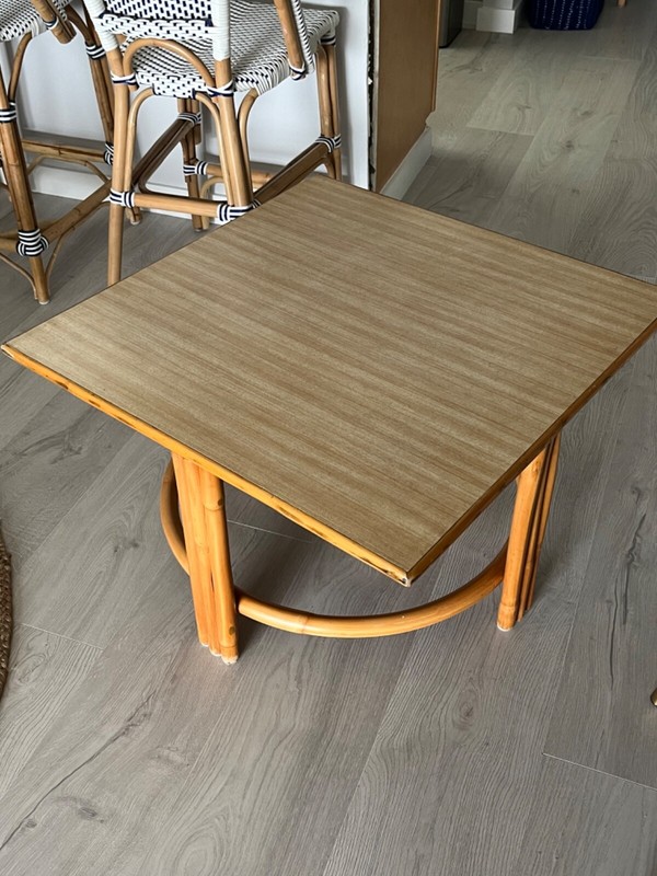 Vintage Rattan Coffee Table Antique Art Deco