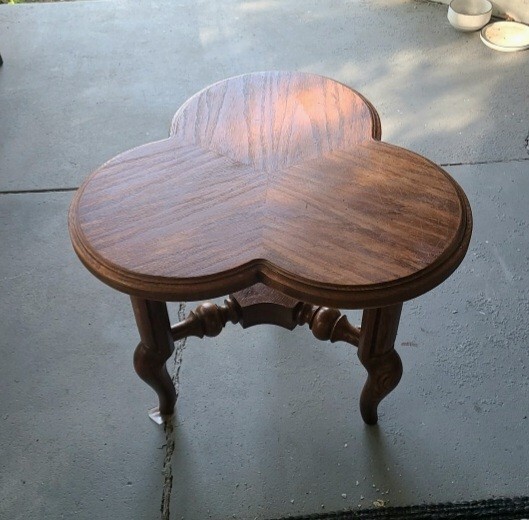 Thomasville Clover Leaf Coffee Side Table 1973 Solid Mahogany Wood Vintage gallery