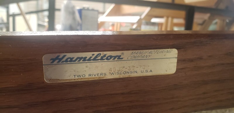 Solid maple HAMILTON DRAFTING TABLE 48" x 37.5" cast iron EX+ Model 49J2-36-70 gallery