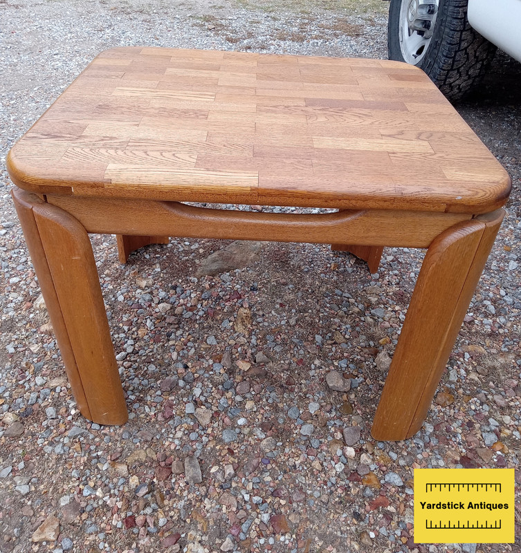 Mid Century Solid Oak Butcher Block End Table / Side Table (JLC-ET330) gallery
