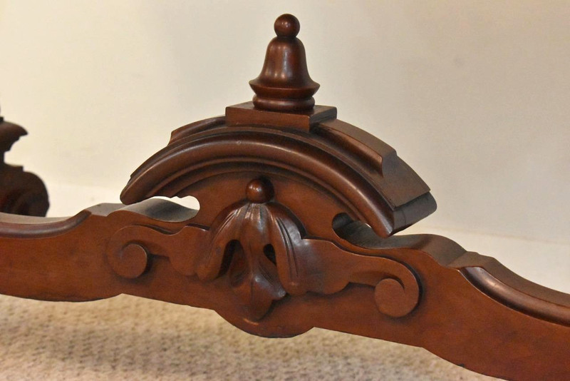 Victorian Walnut Library Table Belter Style gallery