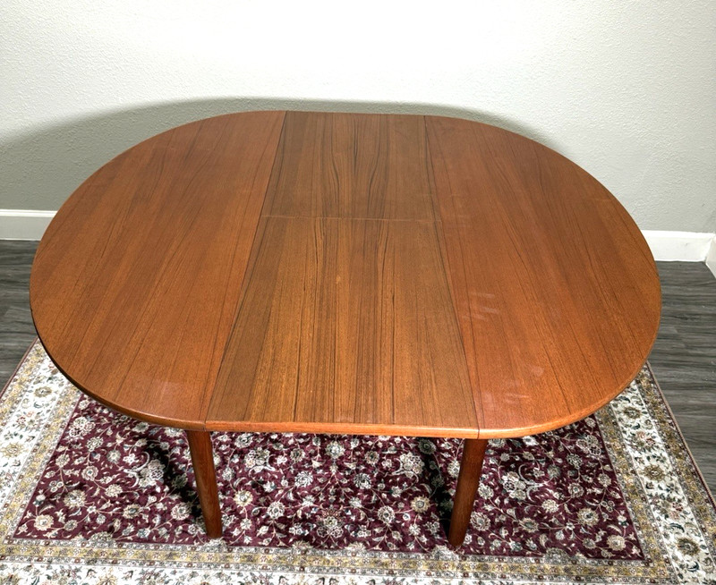 Mid Century Teak Wood Butterfly Leaf Dining Table gallery
