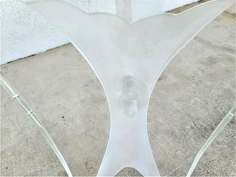 1970's Lucite True Butterfly Wings Console Table Base gallery
